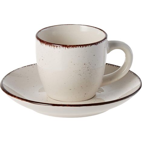 Set 6 tazzine per caffè con il piattino Stay Stoneware Beige in Linea Louise (1/4)