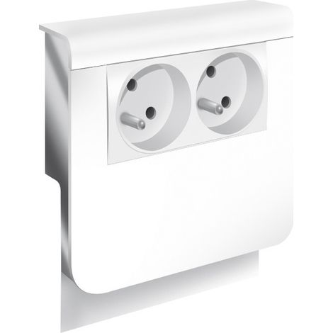 TEHALIT Adaptateur blanc pour plinthe, H. 19 x P.16.5 cm