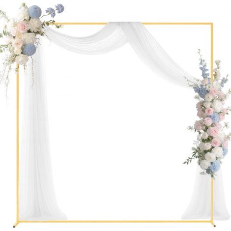 Arche de Mariage Carré 2 x 2 m Support de Fond Arche en Métal (1/5)