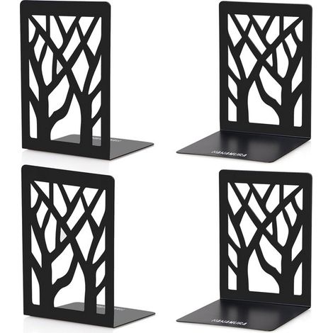 Serre-livres - Lot de 2 - Design élégant - Pieds antidérapants - Multifonctionnel - Support de livres (1/5)