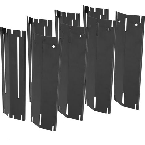Ensemble de 4 plaques de protection thermique réglables en acier inoxydable pour four et barbecue à gaz, avec couvercles de brûleurs et tentes de chauffe (1/5)