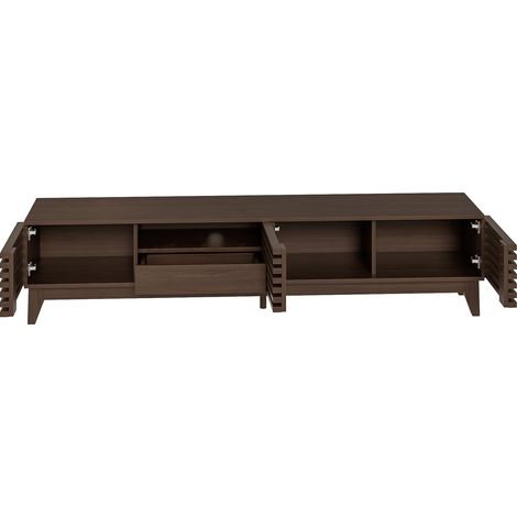 Meuble TV avec un tiroir et trois portes, meuble TV, panneau TV, banc TV. Design unique, couleur bois vintage.1703540 cm (1/5)