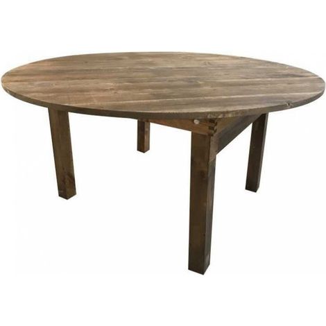 Table pliante Bois rustique HERITAGE diamètre 153 cm - Prodirest (1/4)