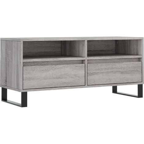 vidaXL Mobile Porta TV Grigio Sonoma 100x34,5x44,5cm Legno Multistrato (1/5)