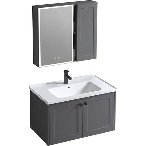 Rea Badezimmermöbel-set Mit Waschbecken Monti 60cm Grey (1/5)