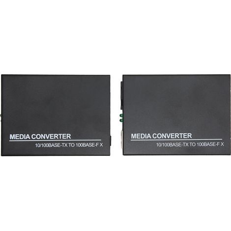 Convertitore di media ottico Ethernet da 10/100Base TX a 100Base FX, ricetrasmettitore in fibra monomodale da RJ45 a SC (1/5)