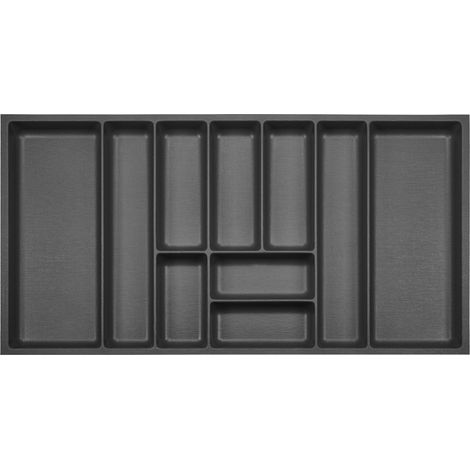 ORGA-BOX 3 Besteckeinsätze Tiefe 473 mm anthrazit Schubladeneinsätze Breite 891 mm für Schubladen 1000 mm
