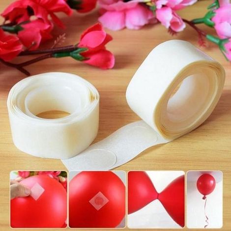 Autocollants pour ballons - Points adhésifs pour plafond - 100 pièces - Décoration fête