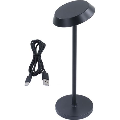 Lampe de Lecture LED Rechargeable USB, Style Moderne Minimaliste, Protection des Yeux, IP54, Ergonomique, pour Salon, Noir (1/5)