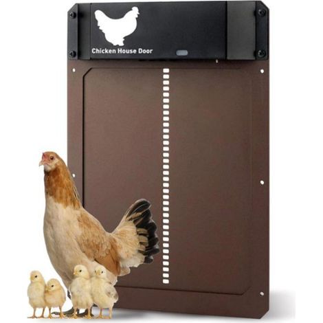 Automatic Chicken Coop Door,Solar Chicken Coop Door Opener with Light Sensor,Full Aluminum Multi-Modes Poultry Coop Door Battery Powered, Waterproof (1/5)