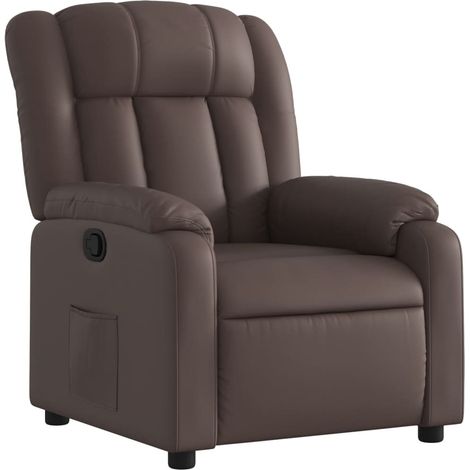 Fauteuil de Salon,Chaise,Fauteuil inclinable Marron Similicuir CFW321366 (1/5)