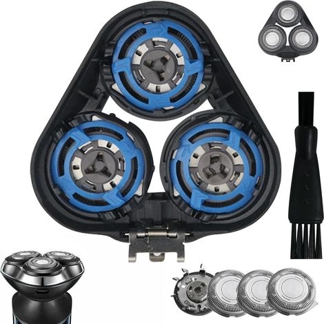 Têtes de Rasoir de Rechange Compatible avec Serie 5000, Lame Rasoir Compatible avec Serie 5000, Lames De Rasoirs Non Compatible avec Modèles Pentagones 5000, avec Une Brosse (1/5)
