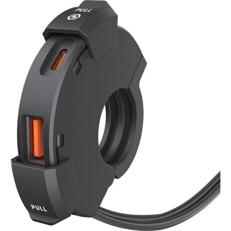 Chargeur USB pour téléphone de moto, chargeur rapide QC3.0 double USB Type-C étanche IP65, compatible avec tablettes et téléphones. (1/4)