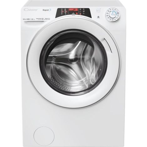 Candy RapidÓ ECO, Lavasciuga Slim 8/5kg, Classe A-15%, 1400 giri, Bianco, ROW 4856DWMS7-S (1/4)