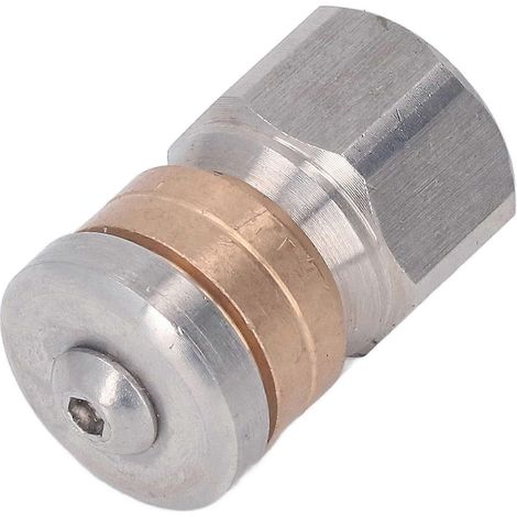 Buse de nettoyeur haute pression en acier inoxydable et laiton, mini buse compacte pour débouchage d'égout, pour eau chaude et froide, 5000 PSI, filetage femelle G3/8". (1/4)