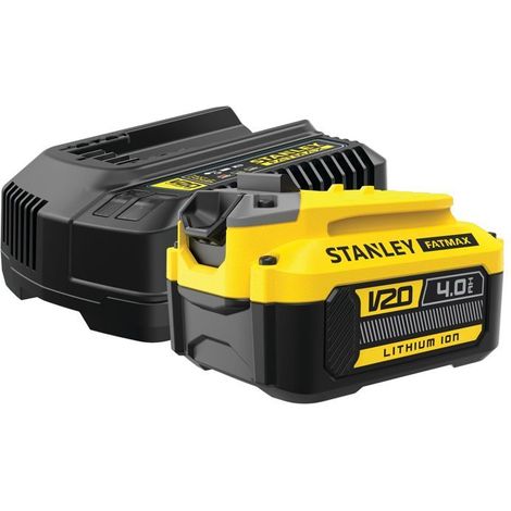 Stanley - Set 4A Ladegerät und 1x Akku 18 V Li-Ion 4,0 Ah SFMCB14M1-QW (1/5)