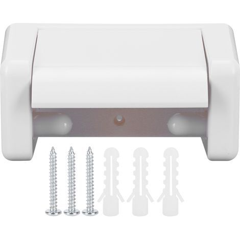 Lot porte-rouleau WC mural blanc pour salle de bain (1/5)