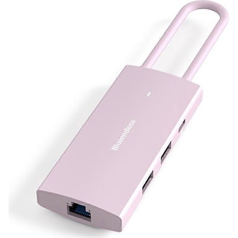 6-in-1 USB-C-Dockingstation, Typ-C-Hub mit 100 W PD 3.0, USB 3.0, Gigabit-Ethernet, kompatibel mit MacBook, PC und Smartphone (1/4)
