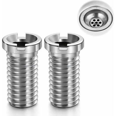 2 Pcs - Vis Creuse - Filtre Évier - Fixation Crépine - Remplacement Bonde Cuisine - Acier Inoxydable - Argent - M12x25 cm (1/5)