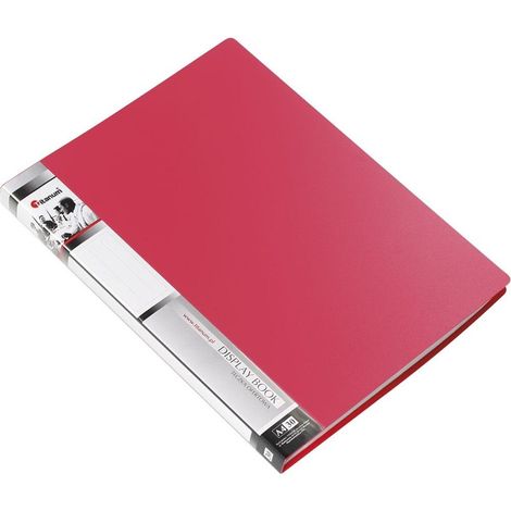 Cartella di presentazione A4 con 30 tasche, colore rosso