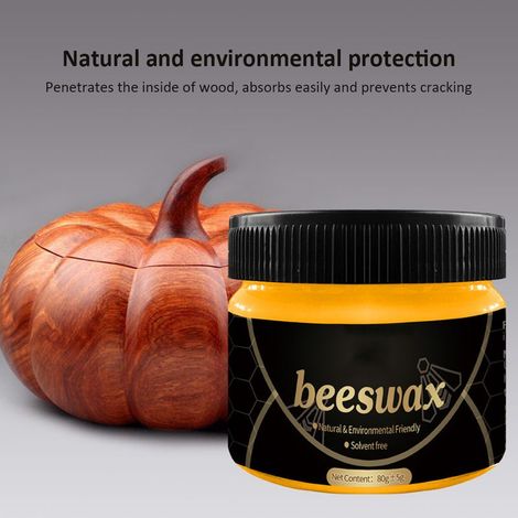 Cire d'abeille naturelle pour meubles en bois - Cire d'entretien du bois, polissage et protection, 200ml (1/5)