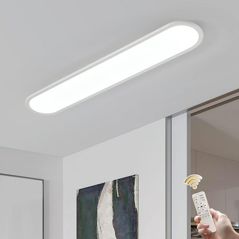 Ganeed – Plafonnier LED dimmable 100 cm 48W – Spectre complet 3000K-6000K – Ultra mince 4 cm – Pour cuisine, couloir, chambre – Télécommande incluse