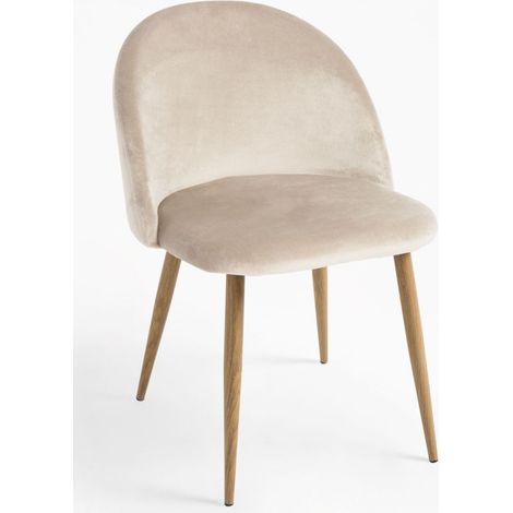 Packs Sillas Comedor - Pack 2 Sillas Vint Terciopelo - Beige (1/5)