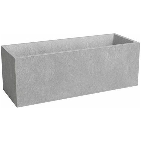 ARTEVASI Jardiniere - SYDNEY - Plastique - Gris Clair - 80 cm - 57 L - Dimensions: 79.5x29.5x29.5 cm (1/2)