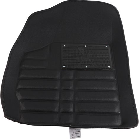 Tapis de sol universels pour voiture, entièrement fermés, résistants à l'usure, de fabrication soignée, noirs. (1/3)