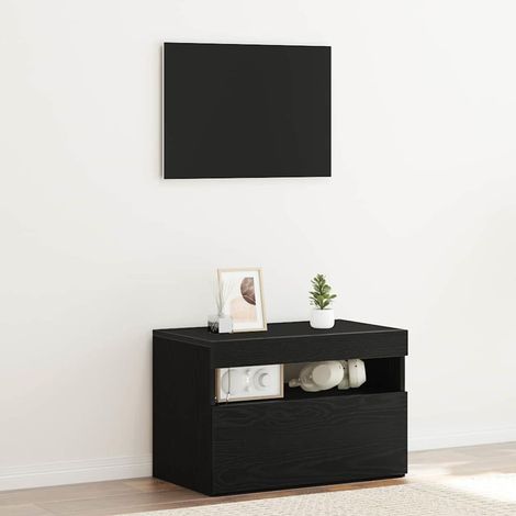 Armario de Noche Roble negro 60 x 35 x 40 cm
