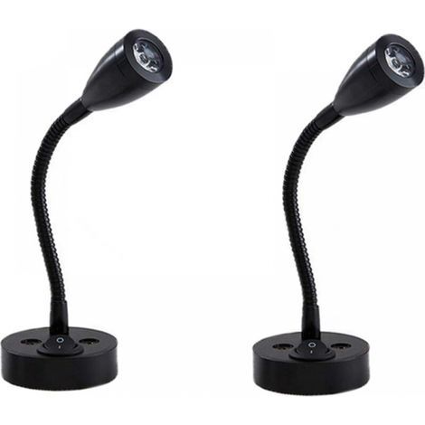 2 Pièces Lampes de Lecture Spot LED 12V Interrupteur réglable Lampe de Chevet Murale lumière intérieure Camping-Car 6000K Blanche pour Camping-Car (1/5)