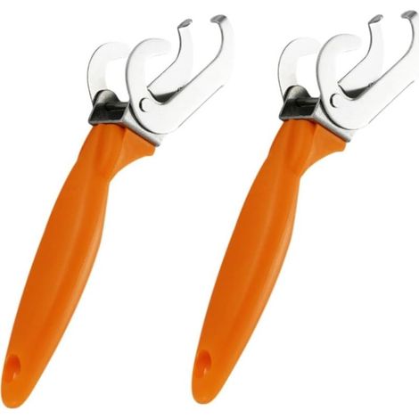 2 pièces Pince Inox Anti-brûlure pour Bol et Plat Chaud Préhenseur Flexible pour Cuisine Barbecue et Four Lot (1/5)
