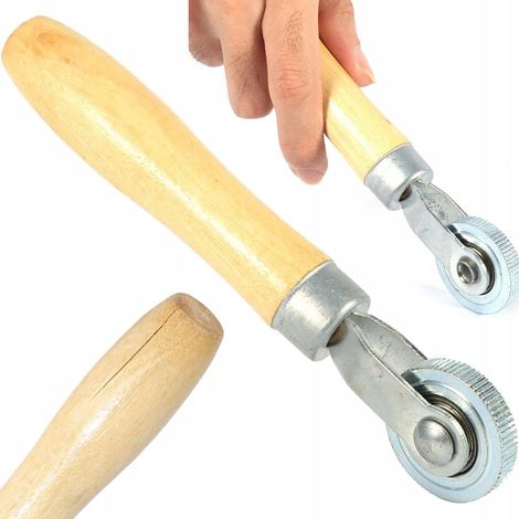 Flickenroller aus Holz mit 6 mm breitem Lager
