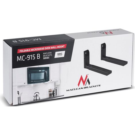 Maclean MC-915 BUniversal Mikrowellenhalterung Schwarz, Steel, Black (1/5)