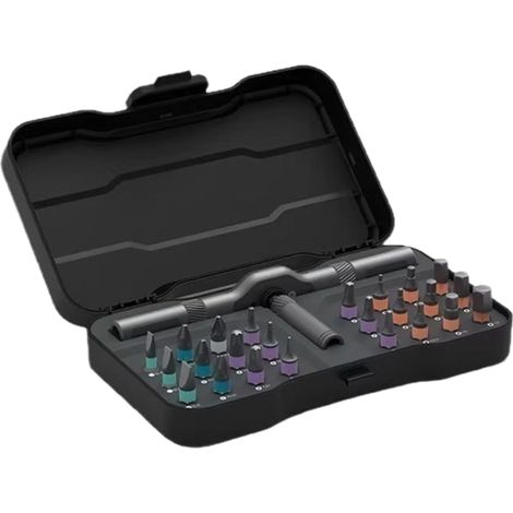 Ensemble de Tournevis à Cliquet,Kit De Clés Haute Résistance Set Cliquet Portable 24-en-1 Pour Appareils Électroniques, Maison, Meubles, Automobile, Électricien et Bricolage - (1/5)