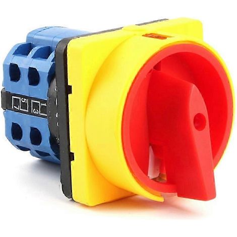 Interrupteur sectionneur 4 pôles marche/arrêt 20 A LW26GS CA10, interrupteur à came rotatif pour cadenas 48 x 48 mm (1/5)