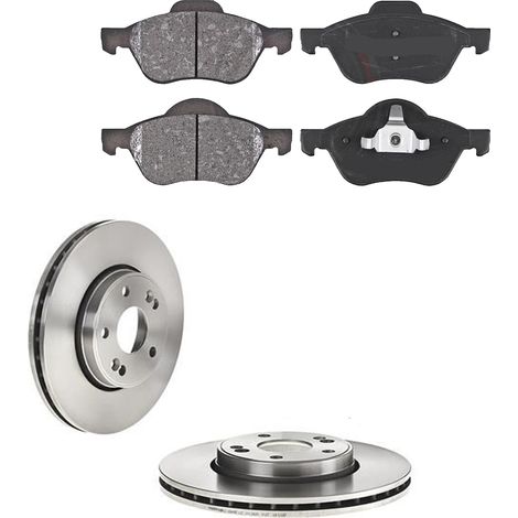 KIT FRENI ANTERIORI compatibile con RENAULT LAGUNA II GRANDTOUR (KG0/1) - DISCHI + PASTIGLIE OEM: P 68 029 , P 68 030 / 17153 , 17154 /SOSTITUZIONE DIRETTA/BASSA POLVERE/SILENZIOSO (1/5)