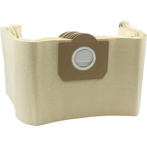 10er-Pack Papierfilterbeutel kompatibel mit Kärcher Nass- und Trockensaugern WD3, WD3P, A 2204, A 2234 PT, A (1/5)