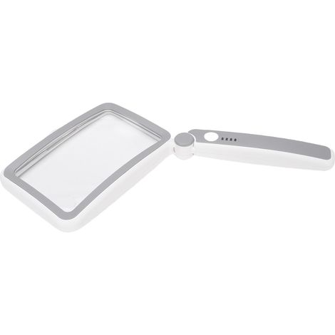 Loupe rectangulaire pliable et portable avec éclairage LED 3,5x rechargeable (1/5)