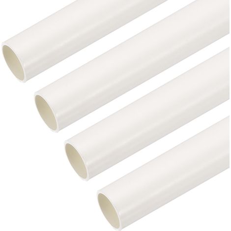 Pack De 4 Tuyau Conduit PVC 0.5m/20" 16mm OD Gaine Cable Blanc (1/5)