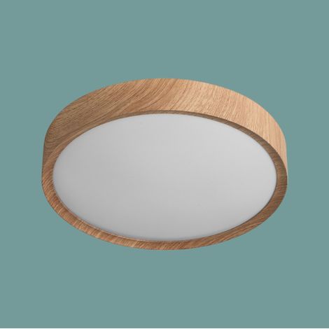 Plafonnier salle de bain Lila impression bois – IP44 – 3 températures de couleur 3000K/3750K/4500K – 1800 lumen – 24W – Millumine