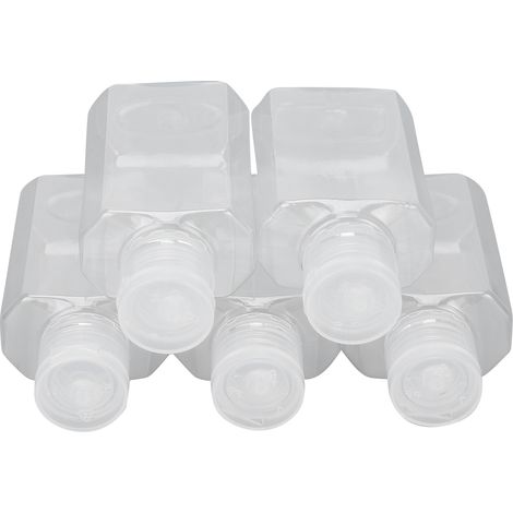 5 Flacons Souples Vides 60ml, Distributeurs Plastique Rechargeables pour Crème, Bouteilles de Voyage, Lot de 5, Format Mini (1/5)