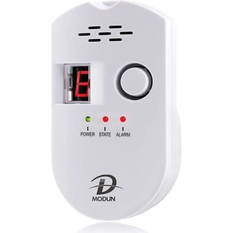 Gas Detector, Lpg/natural Gas/coal Leak Detector, Plug-in Sensor Monitor With Audible Alarm And Led Number Display, Alarm