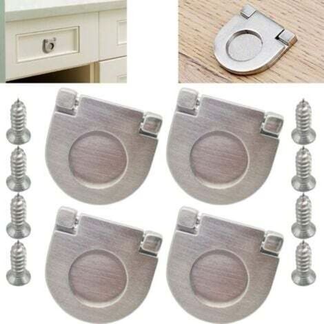 Set di 4 maniglie invisibili in acciaio inox, accessori per cassetti, armadi, guardaroba - Con viti (35 mm), maniglie per mobili da cucina, cassetti, camere da letto