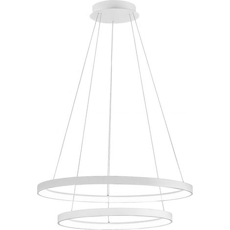 Lampe À Suspension Krizia S/2 3000K 88W 6300Lm En Aluminium Blanc, Design Moderne, Dimmable - Gealuce (1/5)