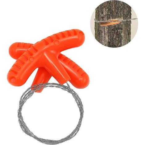 Scie à Fil en Acier Inoxydable, scie électrique de poche à poignée en pp Facile à Ranger Câble Outil De Scie Kit pour l'extérieur le Camping Randonnée