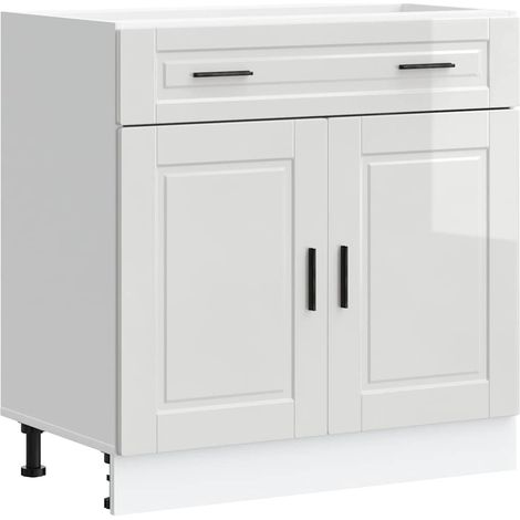 Maison Exclusive - Mueble bajo de cocina porto alto brillo blanco