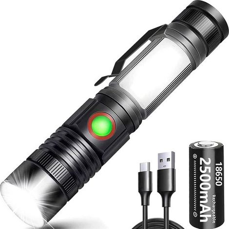 Torcia a LED ricaricabile con base magnetica e funzione zoom, adatta a tutte le attività. (1/5)