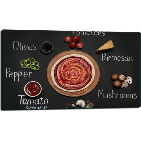 PLAQUE DE PROTECTION EN VERRE POUR CUISINIÈRE 80x52 ÉPICES (1/5)