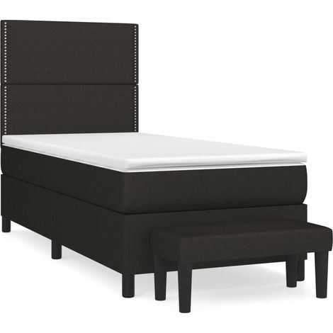 Maison Exclusive - Boxspringbett mit Matratze Schwarz 90x190 cm S
